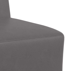 Sofa Fotel Szary 55 cm Skóra ekologiczna