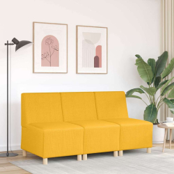 Sofa Fotel Jasnożółty 55 cm Tkanina Kordowa