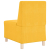 Sofa Fotel Jasnożółty 55 cm Tkanina Kordowa