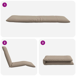 Leżak składany Taupe 175x54x8,5 cm Oxford Fabric