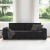 Sofa 3-osobowa, czarny, 180 cm, tapicerowana aksamitem