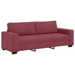 Sofa 3-osobowa, winna czerwień, 180 cm, tkaniną