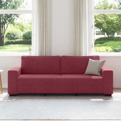 Sofa 3-osobowa, winna czerwień, 180 cm, tkaniną