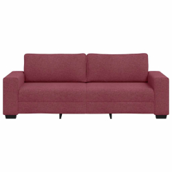 Sofa 3-osobowa, winna czerwień, 180 cm, tkaniną