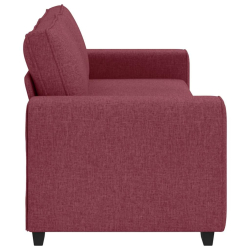 Sofa 3-osobowa, winna czerwień, 180 cm, tkaniną
