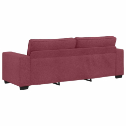 Sofa 3-osobowa, winna czerwień, 180 cm, tkaniną