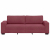 Sofa 3-osobowa, winna czerwień, 180 cm, tkaniną