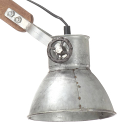 Lampa ścienna w industrialnym stylu, srebrna, okrągła, E27