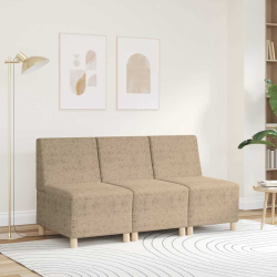 Sofa Fotel Jasnoszary 55 cm Skóra syntetyczna zamszowa
