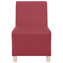 Sofa Fotel Wino Czerwone 55 cm Skóra ekologiczna