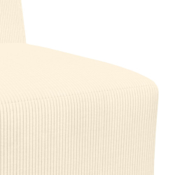 Sofa Fotel Kremowy 55 cm Tkanina Kordowa