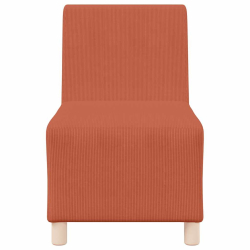 Sofa Fotel Czerwony Pomarańczowy 55 cm Tkanina Kordowa