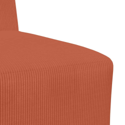 Sofa Fotel Czerwony Pomarańczowy 55 cm Tkanina Kordowa