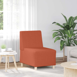 Sofa Fotel Czerwony Pomarańczowy 55 cm Tkanina Kordowa