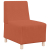 Sofa Fotel Czerwony Pomarańczowy 55 cm Tkanina Kordowa