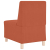 Sofa Fotel Czerwony Pomarańczowy 55 cm Tkanina Kordowa
