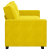 Sofa 3-osobowa, żółty, 180 cm, tapicerowana aksamitem