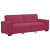 Sofa 3-osobowa, winna czerwień, 180 cm, obita aksamitem