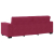 Sofa 3-osobowa, winna czerwień, 180 cm, obita aksamitem
