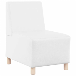 Sofa Fotel Biały 55 cm Skóra ekologiczna