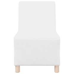 Sofa Fotel Biały 55 cm Skóra ekologiczna
