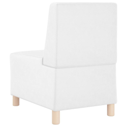 Sofa Fotel Biały 55 cm Skóra ekologiczna