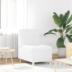 Sofa Fotel Biały 55 cm Skóra ekologiczna
