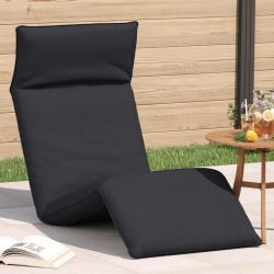 Leżak składany czarny 175x54x8,5 cm Oxford Fabric