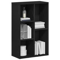 Regał biblioteczny Czarny Dąb 50x25x80 cm Drewno klejone