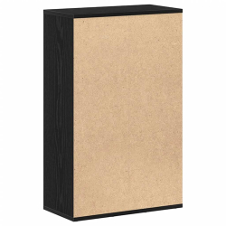 Regał biblioteczny Czarny Dąb 50x25x80 cm Drewno klejone