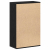 Regał biblioteczny Czarny Dąb 50x25x80 cm Drewno klejone