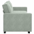 Sofa 3-osobowa, jasnoszara, 180 cm, tapicerowana aksamitem