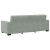 Sofa 3-osobowa, jasnoszara, 180 cm, tapicerowana aksamitem