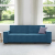 Sofa 3-osobowa, niebieski, 180 cm, tapicerowana aksamitem