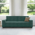 Sofa 3-osobowa, ciemnozielony, 180 cm, obita aksamitem