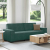 Sofa 3-osobowa, ciemnozielony, 180 cm, obita aksamitem
