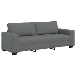 Sofa 3-osobowa, ciemnoszara, 180 cm, tapicerowana tkaniną