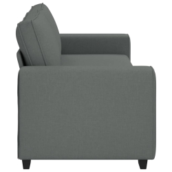 Sofa 3-osobowa, ciemnoszara, 180 cm, tapicerowana tkaniną