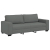 Sofa 3-osobowa, ciemnoszara, 180 cm, tapicerowana tkaniną