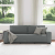 Sofa 3-osobowa, ciemnoszara, 180 cm, tapicerowana tkaniną