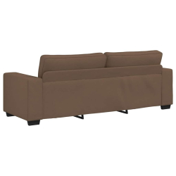 Sofa 3-osobowa, brązowa, 180 cm, tkaniną