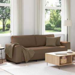 Sofa 3-osobowa, brązowa, 180 cm, tkaniną