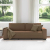 Sofa 3-osobowa, brązowa, 180 cm, tkaniną