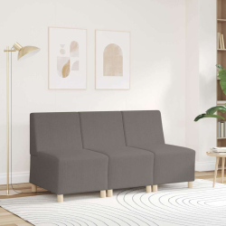 Sofa Fotel Jasnoszary 55 cm Tkanina sztruksowa