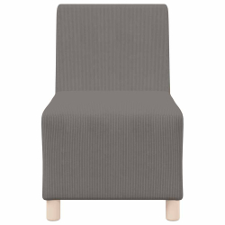 Sofa Fotel Jasnoszary 55 cm Tkanina sztruksowa