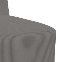 Sofa Fotel Jasnoszary 55 cm Tkanina sztruksowa