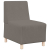 Sofa Fotel Jasnoszary 55 cm Tkanina sztruksowa