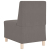 Sofa Fotel Jasnoszary 55 cm Tkanina sztruksowa