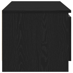 Szafka RTV Czarny Dąb 140x40x36 cm Drewno klejone