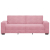 Sofa 3-osobowa, różowa, 180 cm, obita aksamitem